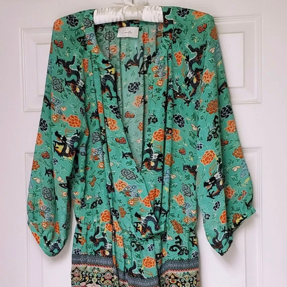 CAMILLA Silk Mini Dress, Size Small
